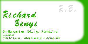 richard benyi business card